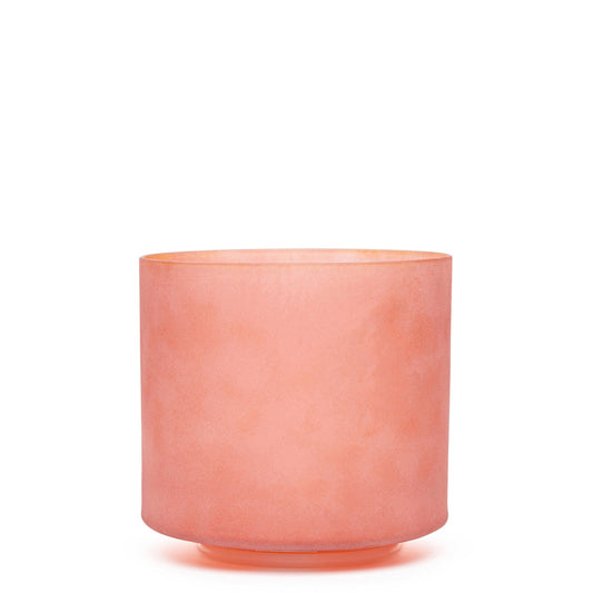 Pink Himalayan Salt, White Light Aura Gold Inside Frosted Bowl™, 8", C#+15
