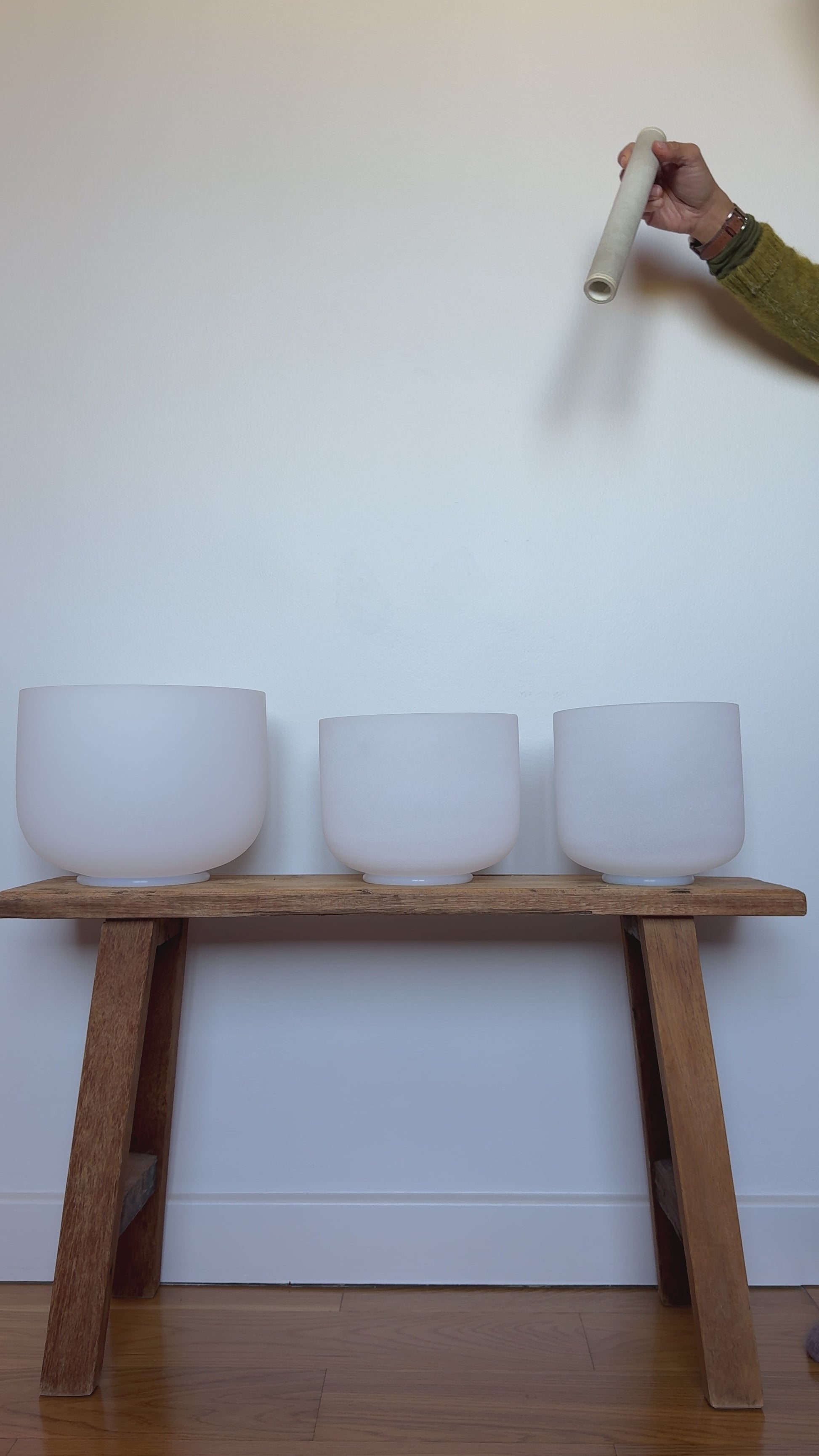 Crystal Tones® Classic Frosted Singing Bowls – True Tone (440hz)